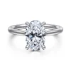 Online Gabriel & Co. Aure - 14K White Gold Oval Solitaire Diamond Engagement Ring
