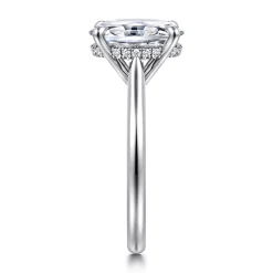 Online Gabriel & Co. Aure - 14K White Gold Oval Solitaire Diamond Engagement Ring