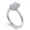 New Gabriel & Co. Aure - 14K White Gold Pear Shape Solitaire Diamond Engagement Ring