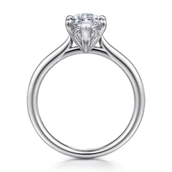 New Gabriel & Co. Aure - 14K White Gold Pear Shape Solitaire Diamond Engagement Ring