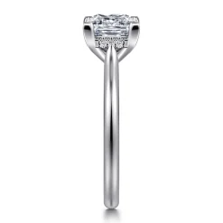 Discount Gabriel & Co. Aure - 14K White Gold Princess Cut Solitaire Diamond Engagement Ring