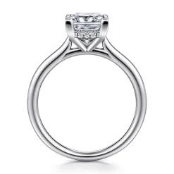 Discount Gabriel & Co. Aure - 14K White Gold Princess Cut Solitaire Diamond Engagement Ring