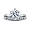 Clearance Gabriel & Co. Aure - 14K White Gold 6 Prong Round Solitaire Diamond Engagement Ring