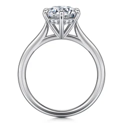 Clearance Gabriel & Co. Aure - 14K White Gold 6 Prong Round Solitaire Diamond Engagement Ring
