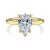 Discount Gabriel & Co. Aure - 14K Yellow Gold Pear Shape Solitaire Diamond Engagement Ring