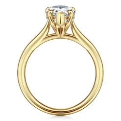 Discount Gabriel & Co. Aure - 14K Yellow Gold Pear Shape Solitaire Diamond Engagement Ring