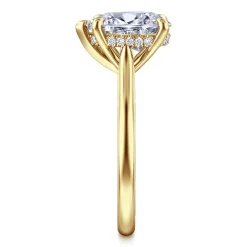 Discount Gabriel & Co. Aure - 14K Yellow Gold Pear Shape Solitaire Diamond Engagement Ring