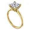 Best Gabriel & Co. Aure - 14K Yellow Gold Princess Cut Solitaire Diamond Engagement Ring