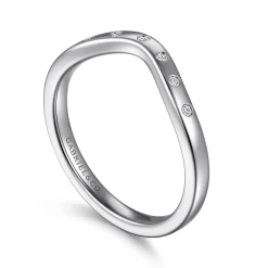Online Gabriel & Co. Aurivine - 14K White Gold Bezel 7 Stone Diamond Anniversary Band - 0.05 ct