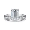Gabriel & Co. Austria - 14K White Gold Emerald Cut Diamond Engagement Ring