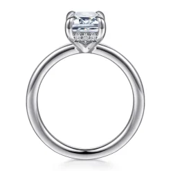 Gabriel & Co. Austria - 14K White Gold Emerald Cut Diamond Engagement Ring