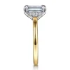 Outlet Gabriel & Co. Austria - 14K White-Yellow Gold Emerald Cut Solitaire Diamond Engagement Ring