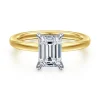 Hot Gabriel & Co. Austria - 14K White-Yellow Gold Emerald Cut Diamond Engagement Ring