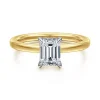 Best Gabriel & Co. Austria - 14K White-Yellow Gold Emerald Cut Diamond Engagement Ring