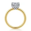 Sale Gabriel & Co. Austria - 14K White-Yellow Gold Emerald Cut Diamond Engagement Ring