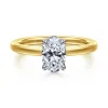 Gabriel & Co. Austria - 14K White-Yellow Gold Oval Diamond Engagement Ring