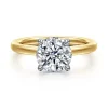 Clearance Gabriel & Co. Austria - 14K White-Yellow Gold Round Diamond Engagement Ring