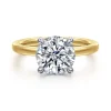 Hot Gabriel & Co. Austria - 14K White-Yellow Gold Round Diamond Engagement Ring