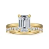 Discount Gabriel & Co. Austria - 14K Yellow Gold Emerald Cut Diamond Engagement Ring