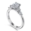 Online Gabriel & Co. Avah - 18K White Gold Oval Diamond Cluster Engagement Ring