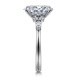 Hot Gabriel & Co. Avah - 14K White Gold Oval Diamond Cluster Engagement Ring