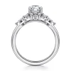 Online Gabriel & Co. Avah - 14K White Gold Pear Shape Diamond Cluster Engagement Ring
