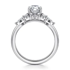 Online Gabriel & Co. Avah - 14K White Gold Pear Shape Diamond Cluster Engagement Ring
