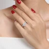 Outlet Gabriel & Co. Avah - 14K White Gold Round Diamond Cluster Engagement Ring