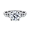 Discount Gabriel & Co. Avah - 14K White Gold Round Diamond Engagement Ring