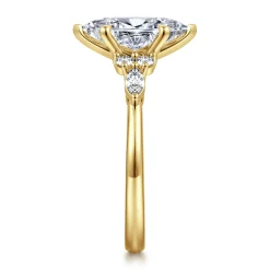 Clearance Gabriel & Co. Avah - 14K Yellow Gold Marquise Diamond Cluster Engagement Ring