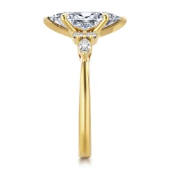 Discount Gabriel & Co. Avah - 14K Yellow Gold Marquise Diamond Cluster Engagement Ring