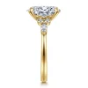 Discount Gabriel & Co. Avah - 14K Yellow Gold Oval Diamond Cluster Engagement Ring