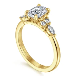Online Gabriel & Co. Avah - 14K Yellow Gold Oval Diamond Cluster Engagement Ring