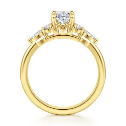 Online Gabriel & Co. Avah - 14K Yellow Gold Oval Diamond Cluster Engagement Ring