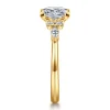 New Gabriel & Co. Avah - 18K Yellow Gold Princess Cut Diamond Cluster Engagement Ring