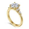Outlet Gabriel & Co. Avah - 14K Yellow Gold Round Diamond Cluster Engagement Ring