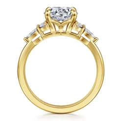 Outlet Gabriel & Co. Avah - 14K Yellow Gold Round Diamond Cluster Engagement Ring