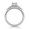 Discount Gabriel & Co. Avah - Platinum Oval Diamond Cluster Engagement Ring