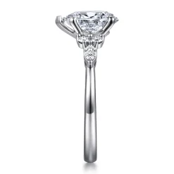 Sale Gabriel & Co. Avah - Platinum Pear Shape Diamond Cluster Engagement Ring