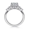 Gabriel & Co. Avah - Platinum Pear Shape Diamond Cluster Engagement Ring