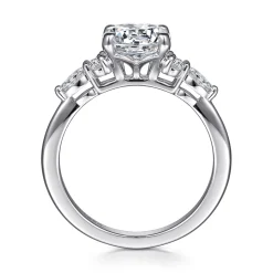 Gabriel & Co. Avah - Platinum Pear Shape Diamond Cluster Engagement Ring