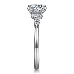 Gabriel & Co. Avah - Platinum Pear Shape Diamond Cluster Engagement Ring