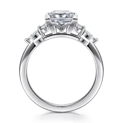Best Gabriel & Co. Avah - Platinum Princess Cut Diamond Cluster Engagement Ring