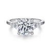Gabriel & Co. Avah - Platinum Round Diamond Cluster Engagement Ring