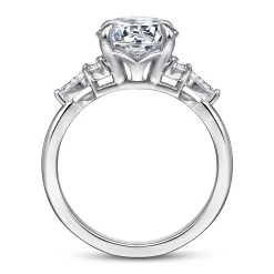 Gabriel & Co. Avah - Platinum Round Diamond Cluster Engagement Ring