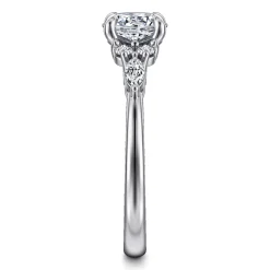 Outlet Gabriel & Co. Avah - Platinum Round Diamond Cluster Engagement Ring
