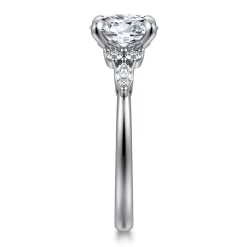 Online Gabriel & Co. Avah - Platinum Round Diamond Cluster Engagement Ring
