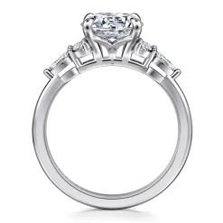 Online Gabriel & Co. Avah - Platinum Round Diamond Cluster Engagement Ring