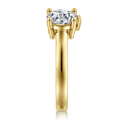 Discount Gabriel & Co. Aveline - 14K Yellow Gold Toi et Moi Round Diamond Engagement Ring