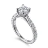 Best Gabriel & Co. Avery - 14K White Gold Round Diamond Engagement Ring